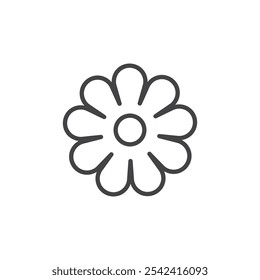Flower icon Symbol mark in filled style