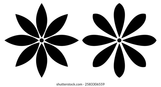 Flower icon symbol set simple design