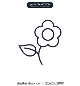 flower icon symbol template for graphic and web design collection logo vector illustration