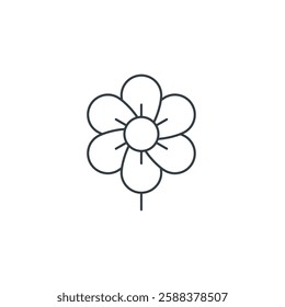 Flower icon symbol vector illustration isolated on white background