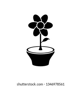 Flower icon symbol vector. on white background