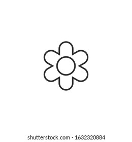 Flower Icon template color editable. Flower symbol vector sign isolated for graphic and web design.