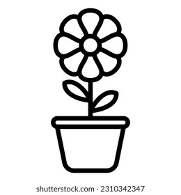 Flower icon template with transparent background