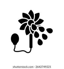 Ícone de flor que pode borrifar água para pegadinha