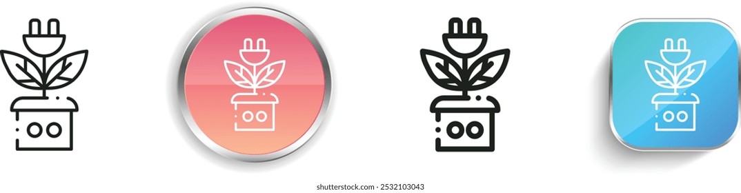 flower icon. Thin Linear, Regular and Button Style Design Isolated On White Background