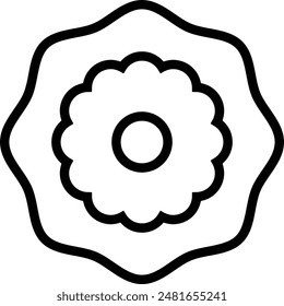 icono de flor. Diseño de estilo lineal delgado aislado sobre fondo blanco
