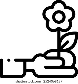 flower icon. Thin Linear Style Design Isolated On White Background