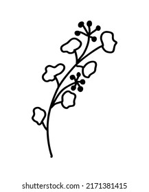 Icono de flor. Ilustración vectorial de contorno de moda de flor para sitios web y aplicaciones móviles. Dibujo botánico del contorno del logo. Estilo de garabato delgado.