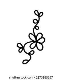 Flower icon. Trendy contour vector illustration of flower for web sites and mobile applications. Botanical logo outline drawing. Thin line doodle style.