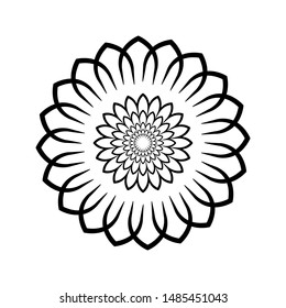 Flower icon trendy design template on white background