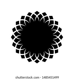 Flower icon trendy design template on white background