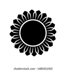 Flower icon trendy design template on white background