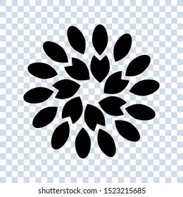 Flower icon trendy design template with blank screen