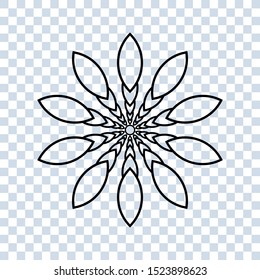 Flower icon trendy design template with blank screen