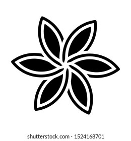 Flower icon trendy design template on white background