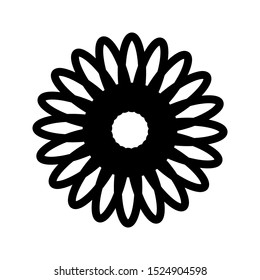 Flower icon trendy design template on white background