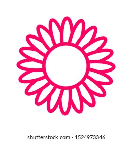 Flower icon trendy design template on white background