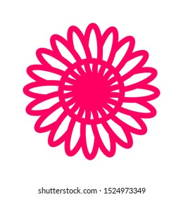 Flower icon trendy design template on white background