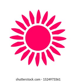 Flower icon trendy design template on white background