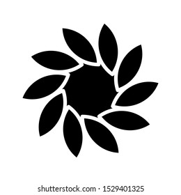 Flower icon trendy design template on white background