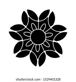 Flower icon trendy design template on white background