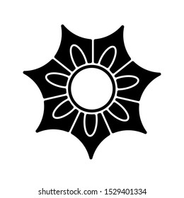 Flower icon trendy design template on white background