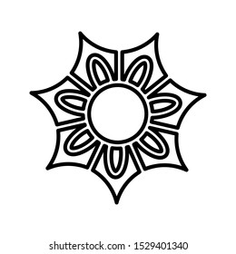 Flower icon trendy design template on white background