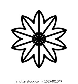 Flower icon trendy design template on white background