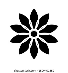 Flower icon trendy design template on white background