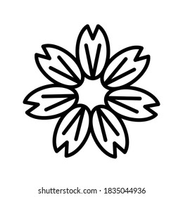 Icono de flor plantilla de diseño de moda sobre fondo blanco