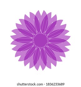 Icono de flor plantilla de diseño de moda sobre fondo blanco