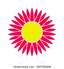 Flower icon trendy design template on white background