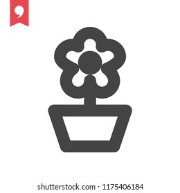 Flower Icon in trendy flat style isolated on grey background. Spring symbol for your web site design, logo, app, UI. Vector illustration, EPS10.