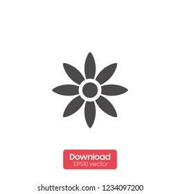 Flower Icon in trendy flat style isolated on grey background. Spring symbol for your web site design, logo, app, UI. Vector illustration, EPS10.