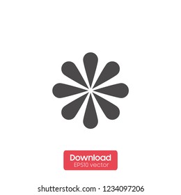 Flower Icon in trendy flat style isolated on grey background. Spring symbol for your web site design, logo, app, UI. Vector illustration, EPS10.