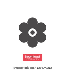 Flower Icon in trendy flat style isolated on grey background. Spring symbol for your web site design, logo, app, UI. Vector illustration, EPS10.