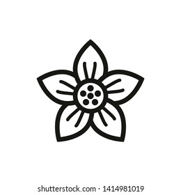 flower icon in trendy flat style