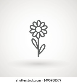 Flower Icon in trendy flat style isolated on grey background. Spring symbol for your web site design, logo, app, UI. Vector illustration, EPS10.