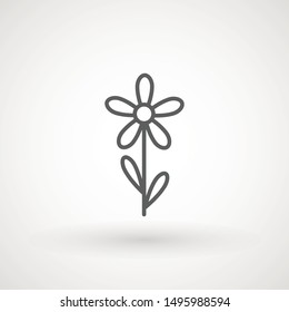 Flower Icon in trendy flat style isolated on grey background. Spring symbol for your web site design, logo, app, UI. Vector illustration, EPS10.