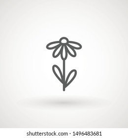 Flower Icon in trendy flat style isolated on white background. Spring symbol for your web site design, logo, app, UI. Vector illustration