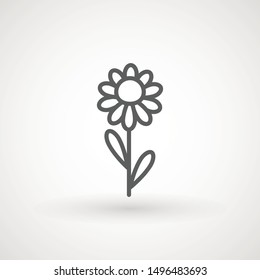 Flower Icon in trendy flat style isolated on white background. Spring symbol for your web site design, logo, app, UI. Vector illustration