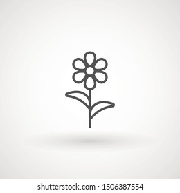 Flower Icon in trendy flat style isolated on white background. Spring symbol for your web site design, logo, app, UI. Vector illustration.