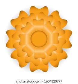 Flower icon in a trendy flat style isolated with a white background. Can be used for coloring book elements. Vector illustration.