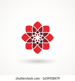 Flower Icon in trendy flat style isolated on grey background. Spring symbol for your web site design, logo, app, UI