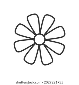 Flower Icon in trendy flat style isolated on grey background. Spring symbol for your web site design, logo, app, UI. Vector illustration, EPS 10.