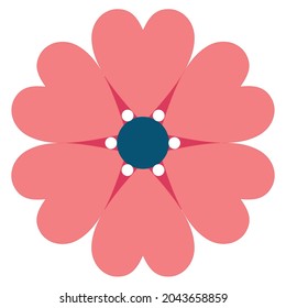 Flower Icon in trendy flat style isolated on white background. Spring symbol for your web site design, logo, app, UI. Vector illustration, EPS10.