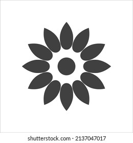 Icono de flor. Icono de flor en un estilo plano de moda aislado en el fondo blanco.