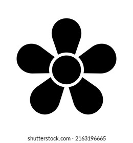 Flower Icon in trendy flat style isolated color editable