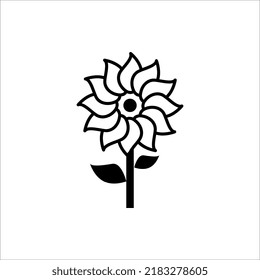 Flower Icon in trendy flat style isolated on white background.
