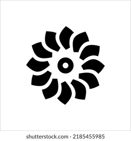 Flower Icon in trendy flat style isolated on white background.